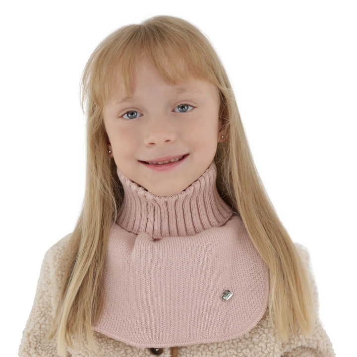 Girl's winter tube scarf beige Pixi