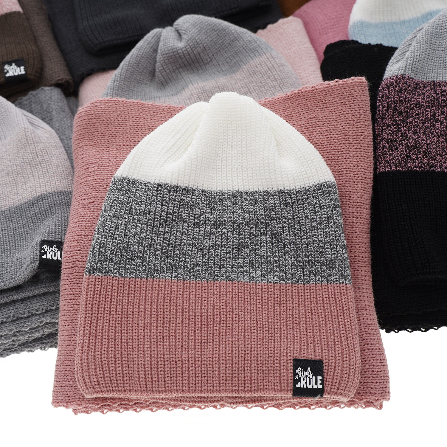 Girl's winter set: hat and scarf brown Kourtney