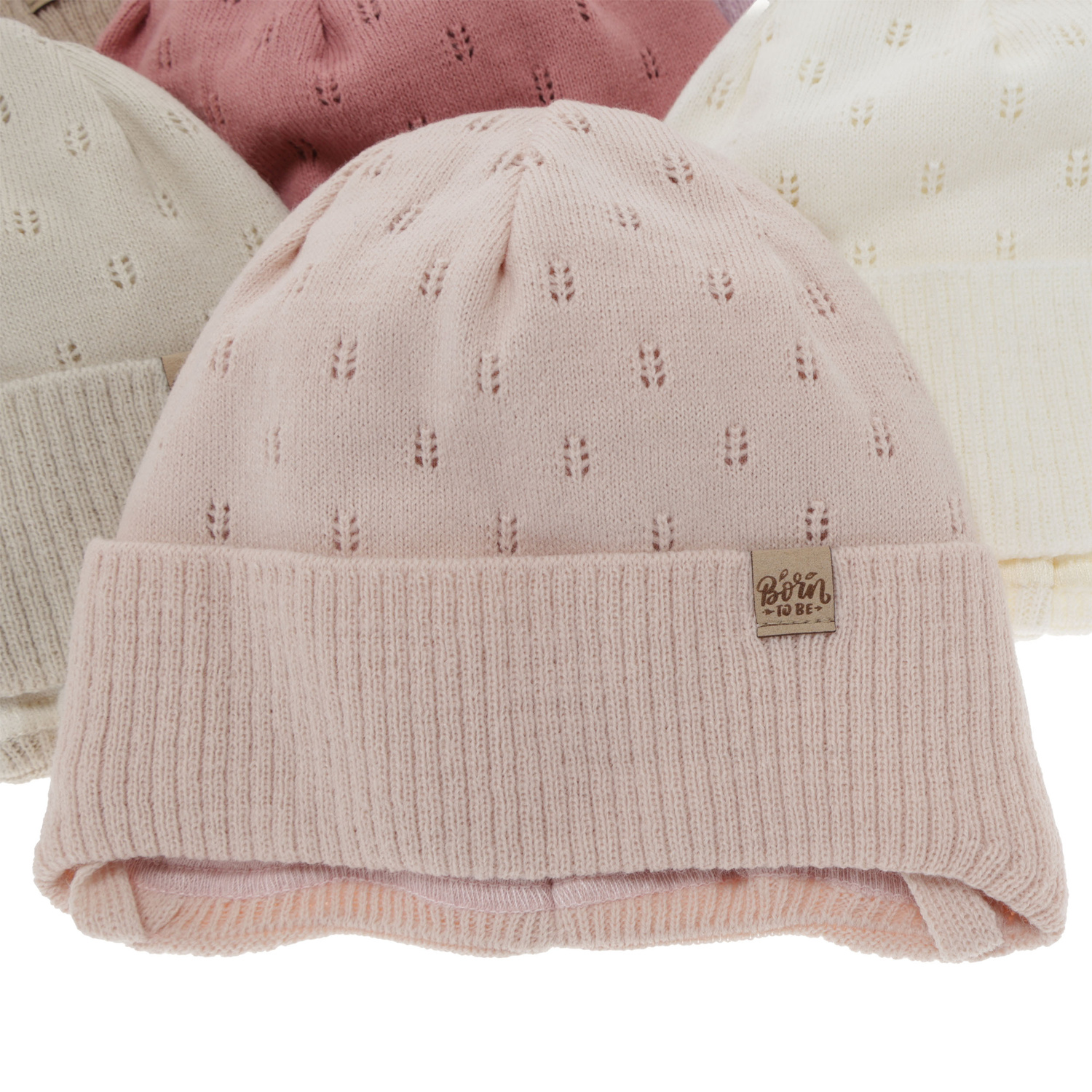 Girl's spring/ autumn hat, pink, with ears, Froya