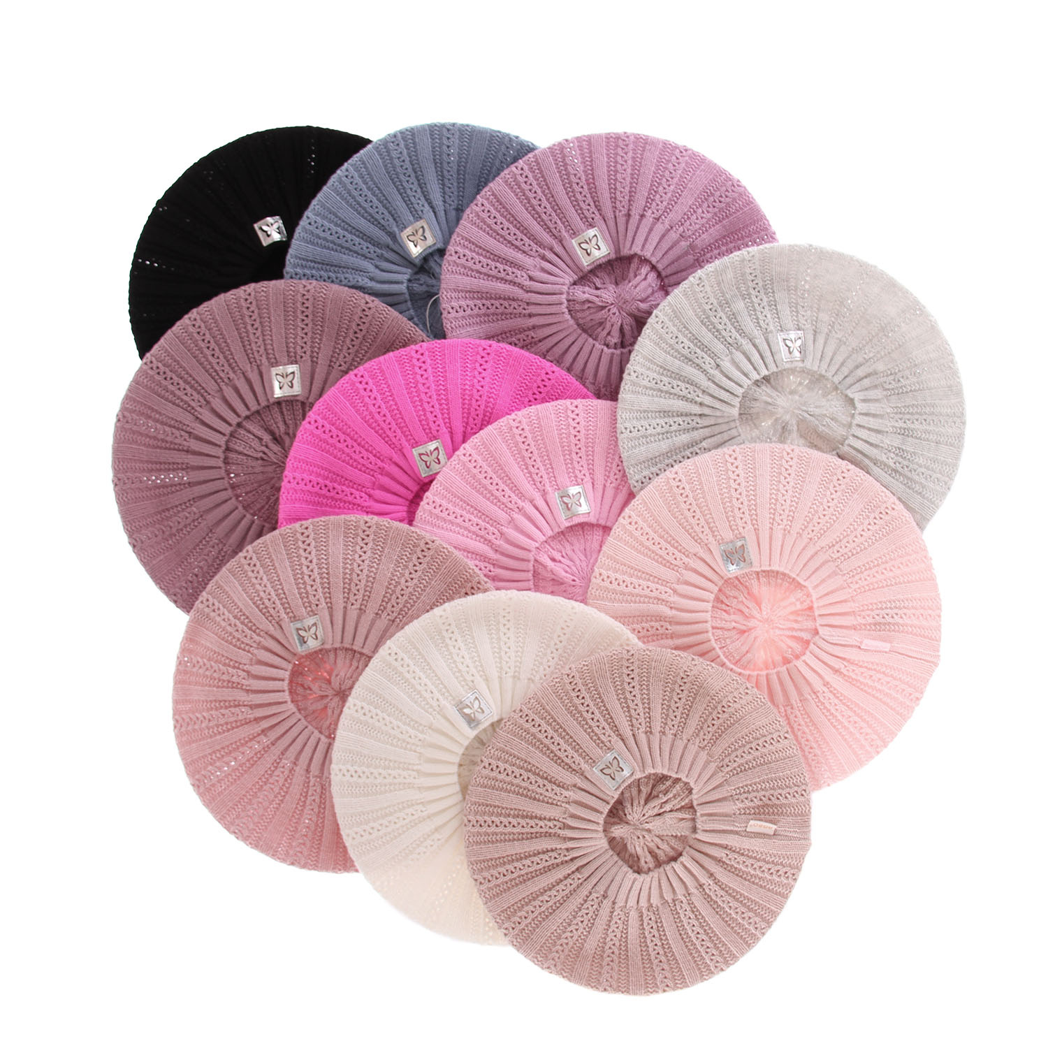 Girl's spring/ autumn beret pink Luina