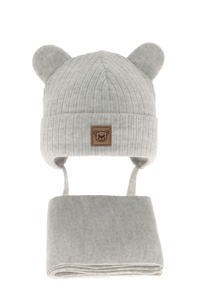 Boy's winter set: hat and scarf beige Anthony