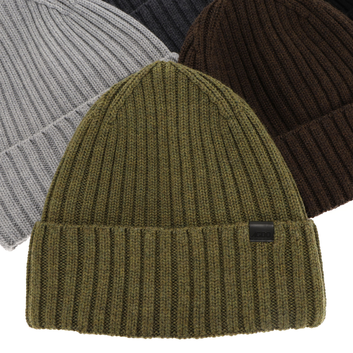 Men's winter hat grey Nathan 100% Extra Fine Merino Wool			