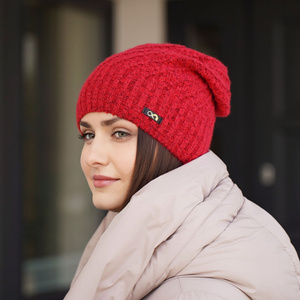 Woman's winter hat made of honey merino wool Misha