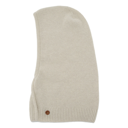 Balaclava autumn, winter, women's, beige, merino wool with cashmere, Kiruna