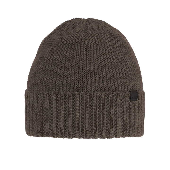 Men's winter hat - brown merino wool Sewer