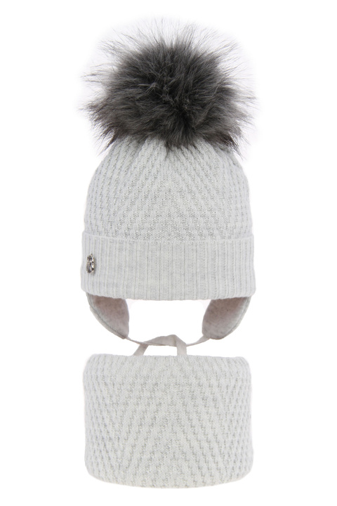 Winter set for girl: hat and tube scarf Ariana