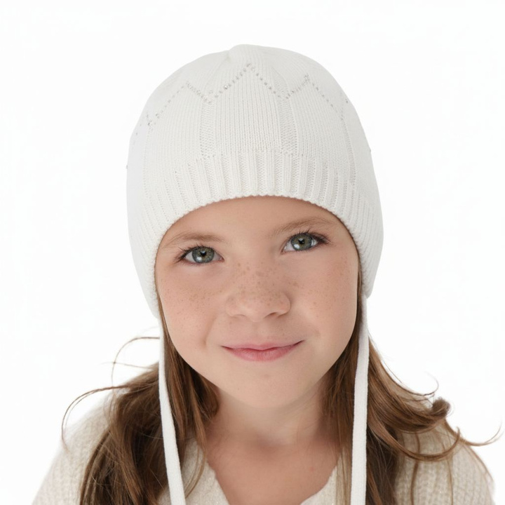 Girl's spring/ autumn hat white Mercja