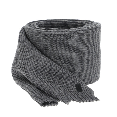 Men's winter scarf, gray, with merino wool Algor