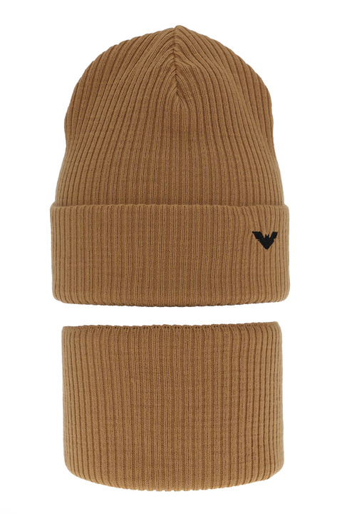 Boy's winter set: hat and tube scarf camel Romeo