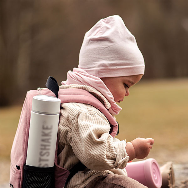 Girl's spring/ autumn set: hat and tube scarf pink Hazelka