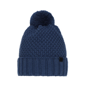 Boy's winter hat blue Polins with pompom