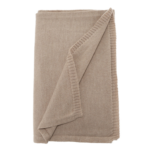 Woman's winter scarf, beige, 100% merino wool, Elonia