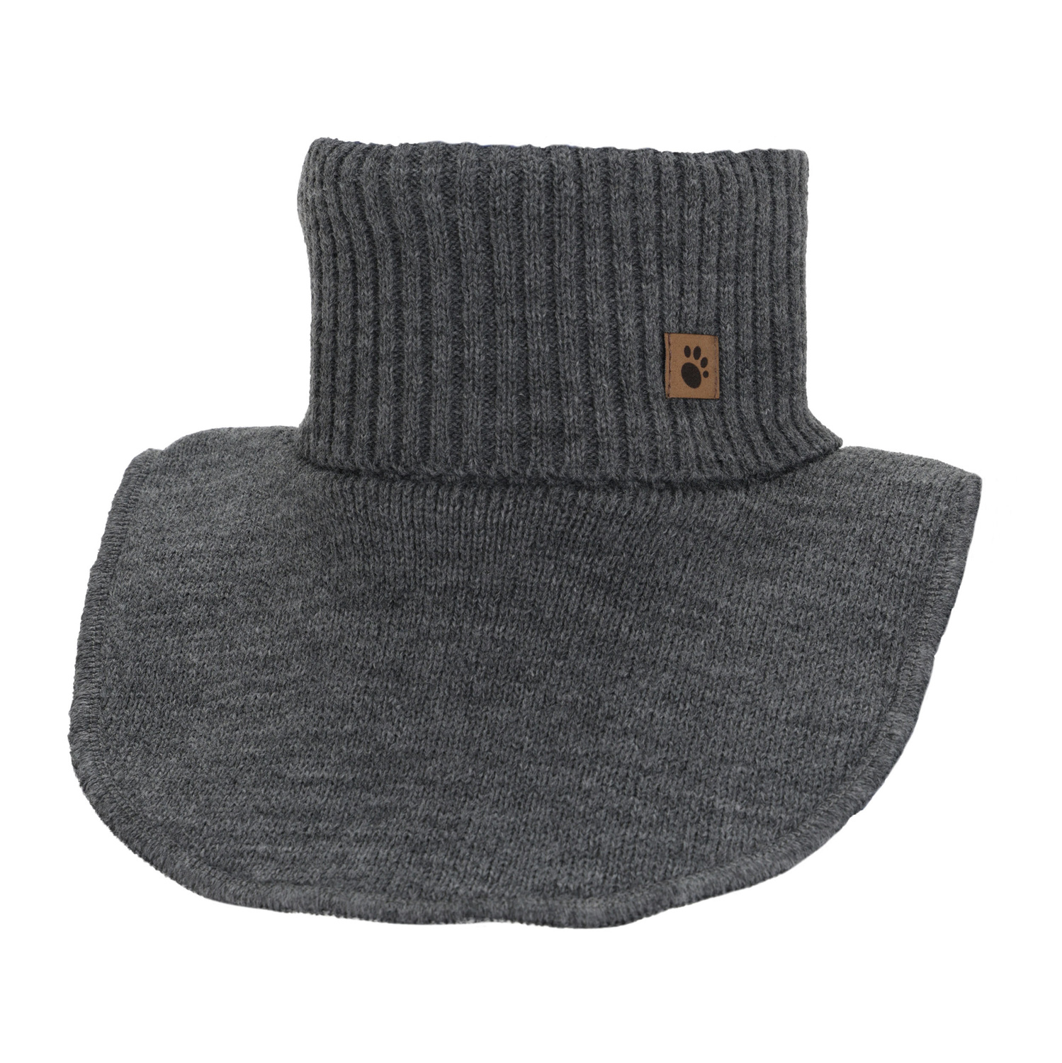 Boy's winter neck warmer with lining, dark gray, Lamor