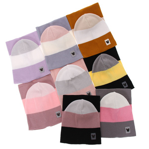 Girl's spring/ autumn set: hat and tube scarf black Eureka