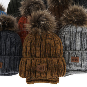 Boy's winter set: hat and tube scarf mustard Remes with pompom