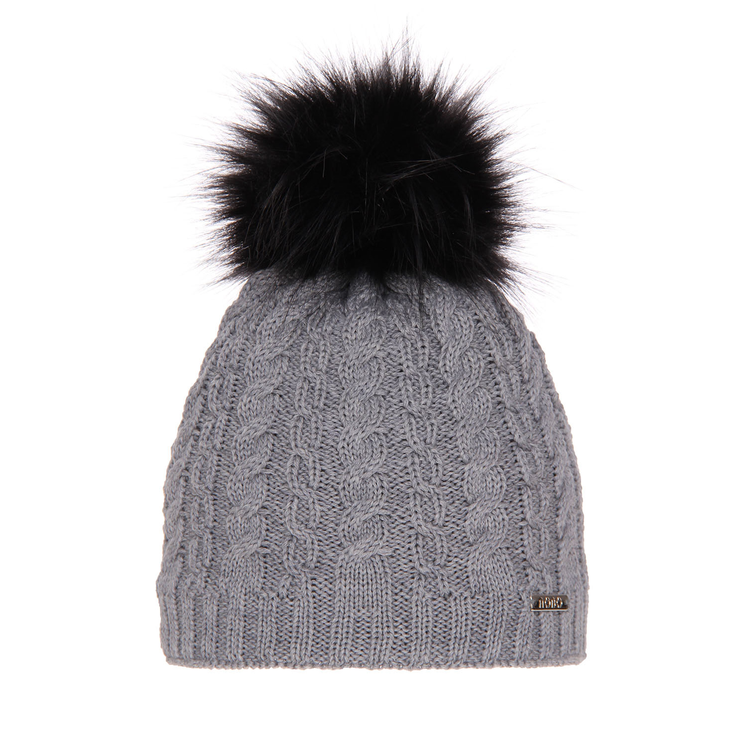 Woman's winter hat, grey merino wool Satina