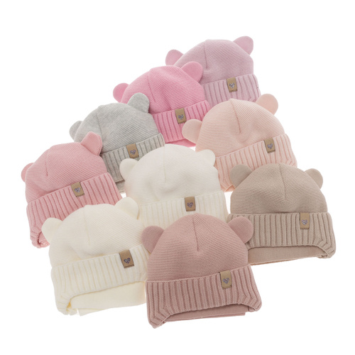 Girl's winter set: hat and scarf in violet Alice