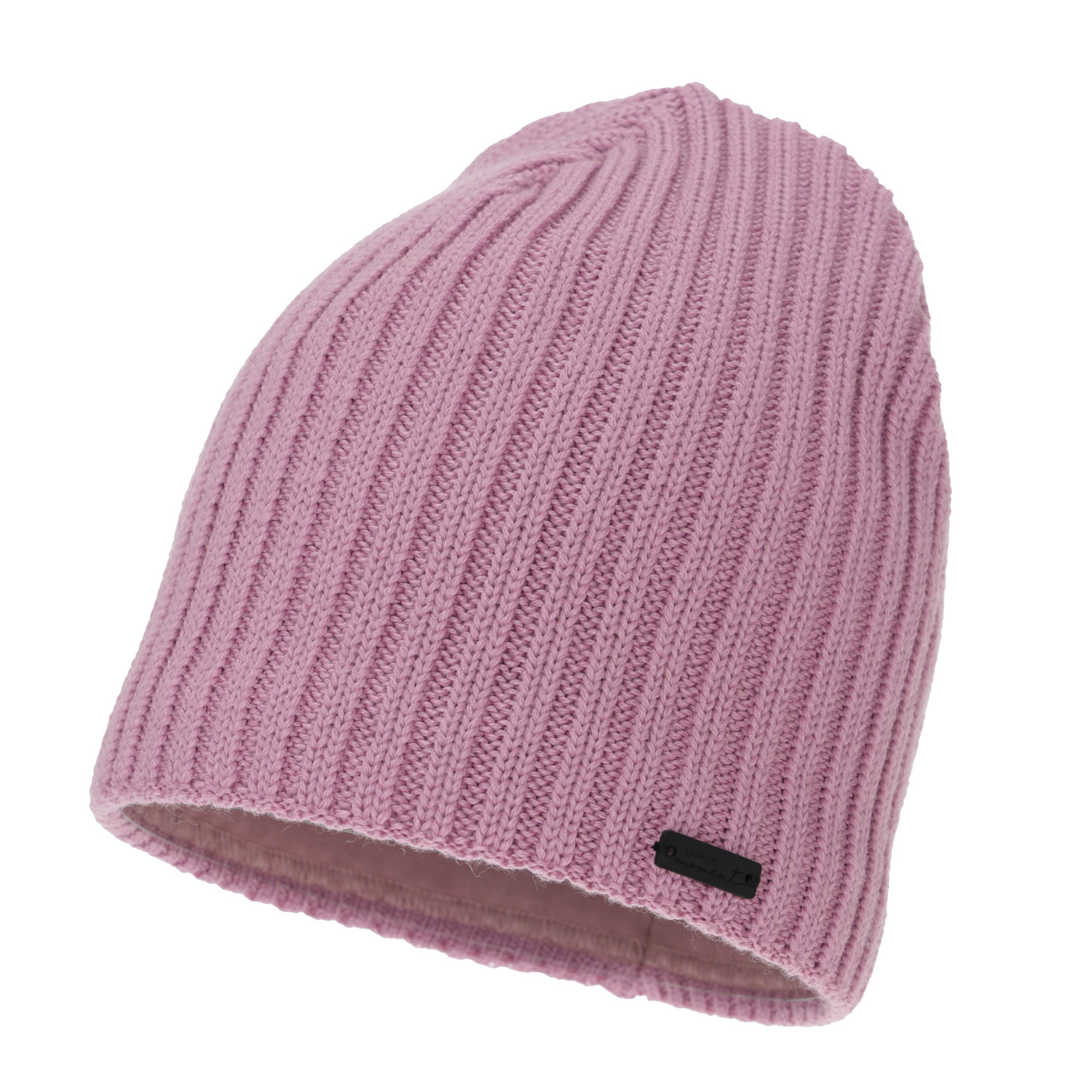 Woman's winter hat, pink, with merino wool, Soletta