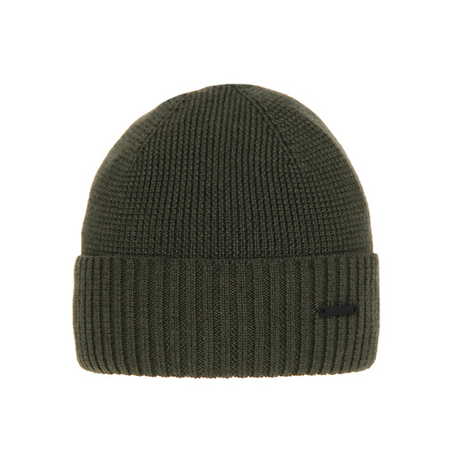 Men's winter hat - khaki merino wool Henk