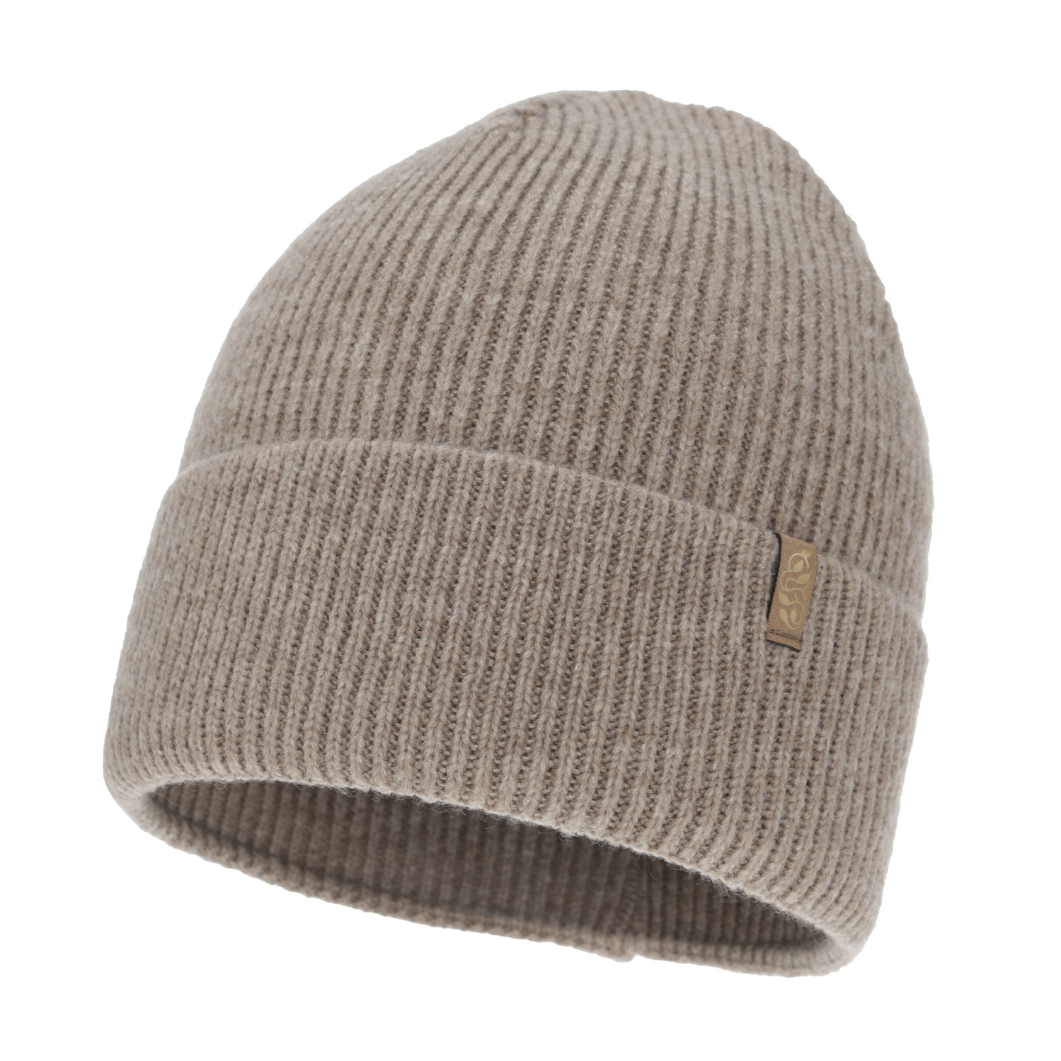 Woman's winter hat, beige, with merino wool, Tahoe