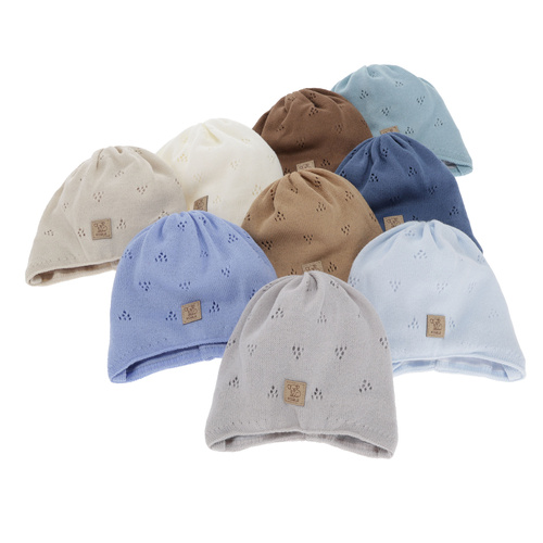 Boy's spring/ autumn hat, navy blue, with ears, Slate