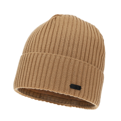 Men's winter hat, camel, with merino wool, Jeffrey