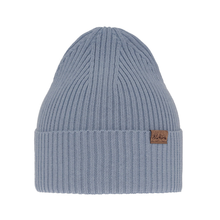 Woman's spring and winter hat, with cotton, light blue Messina
