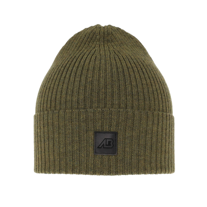 Men's spring and winter hat green 100% extra fine merino wool Matias