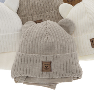 Boy's winter set: hat and scarf ecru Anthony