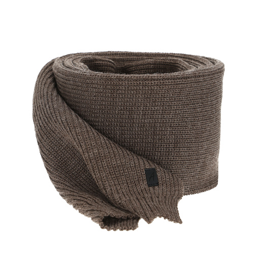 Men's winter scarf, brown, with merino wool Algor