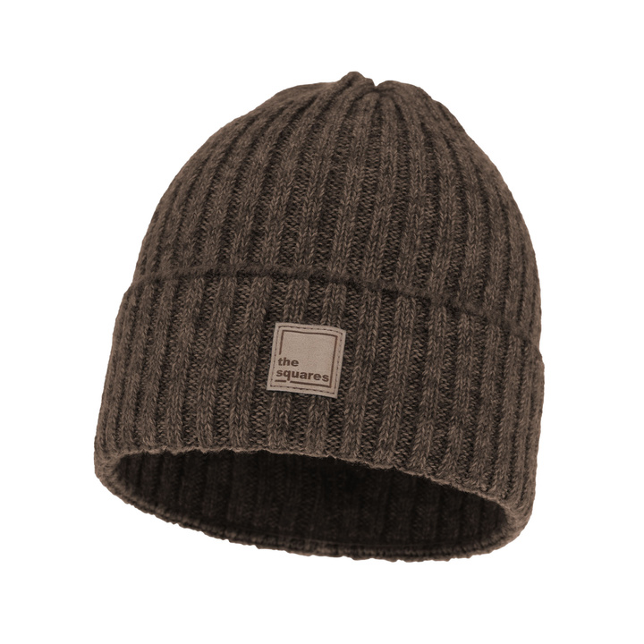 Woman's winter hat, brown, with merino wool, Benedetta