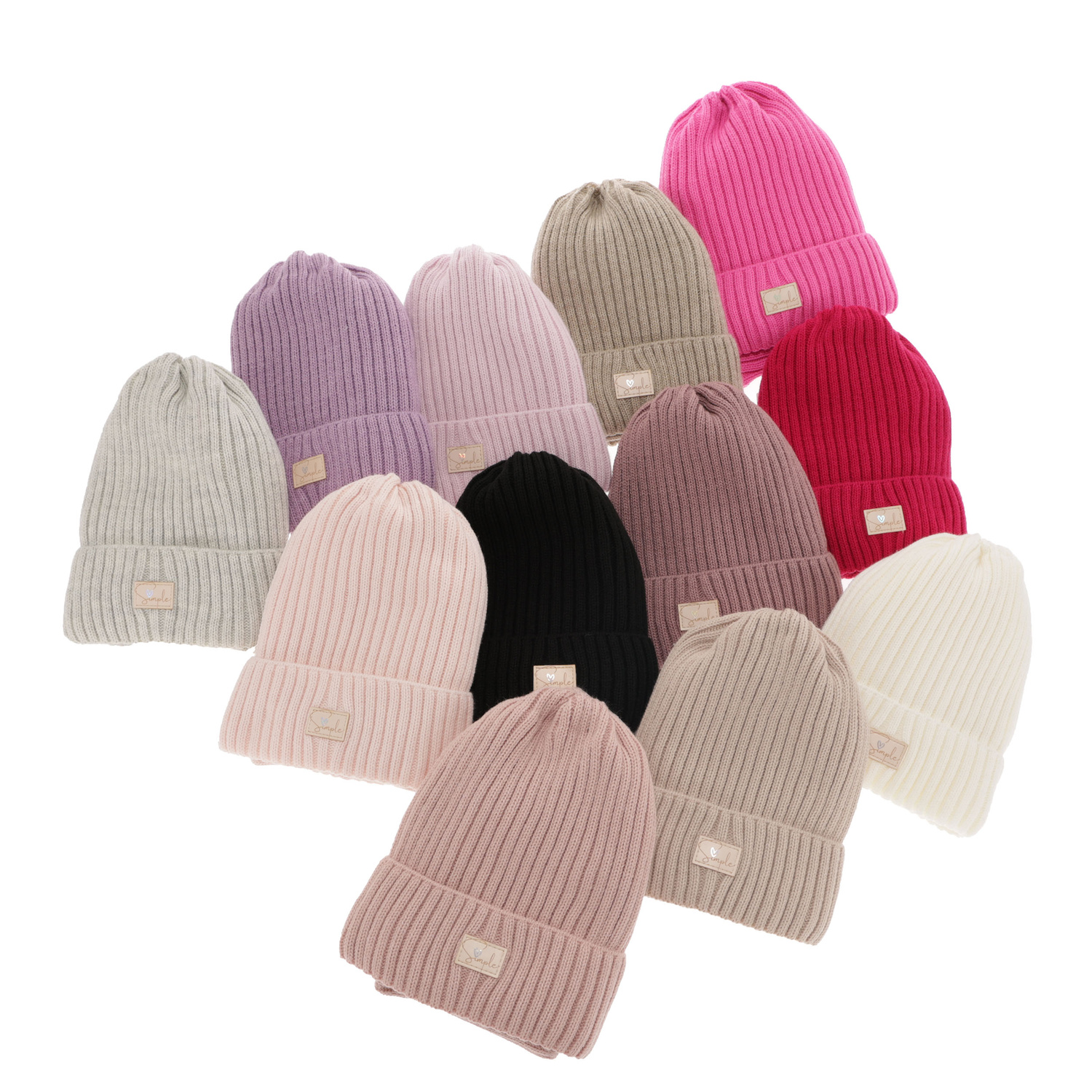 Girl's winter set: hat and tube scarf ecru Tampa