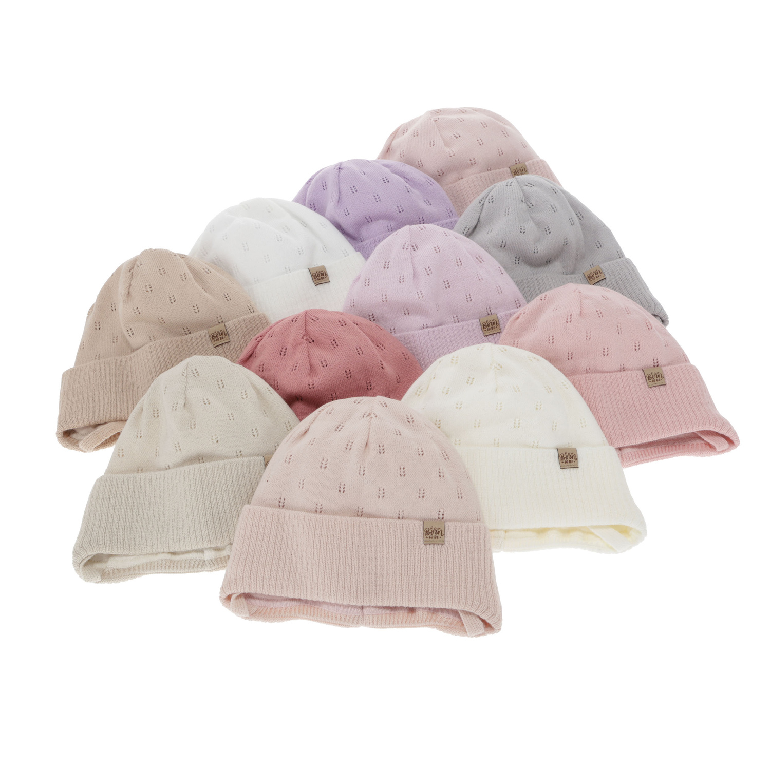 Girl's spring/ autumn hat, beige, with ears, Froya