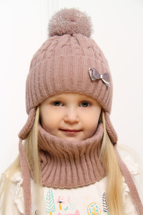 Winter set for girl: hat and tube scarf Bakoma