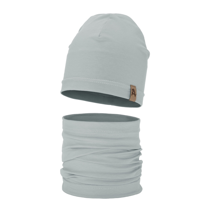 Boy's spring/ autumn set: hat and tube scarf grey Griffin
