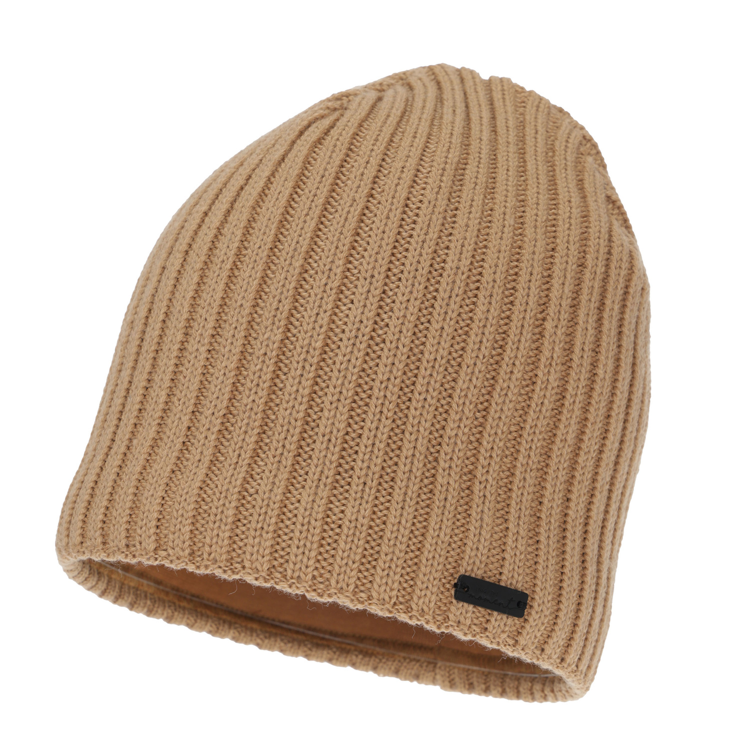 Woman's winter hat, camel, with merino wool, Soletta