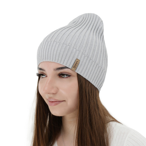 Woman's spring, autumn hat, with cotton, camel, Mirona