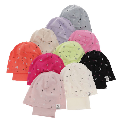 Girl's spring/ autumn cotton set: hat and tube scarf beige Fiora