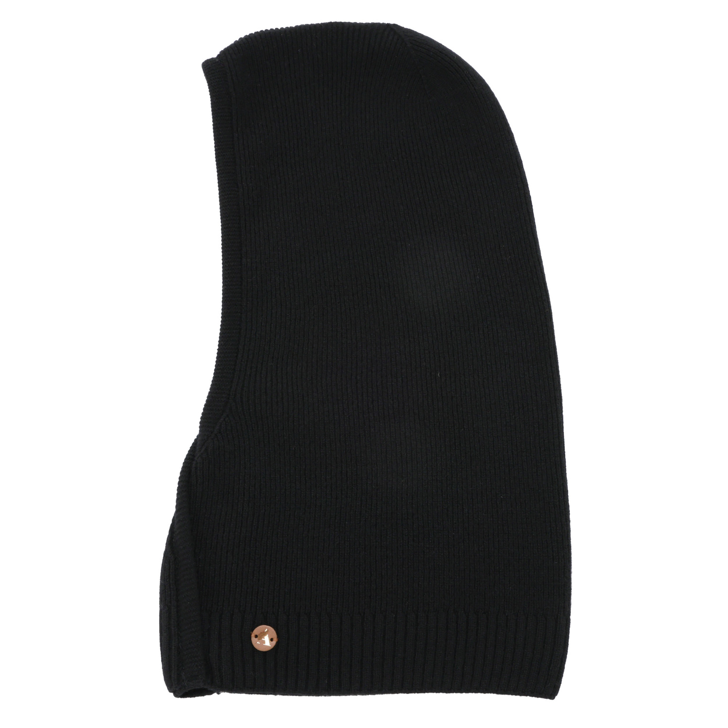 Balaclava autumn, winter, women's, black, merino wool with cashmere, Kiruna