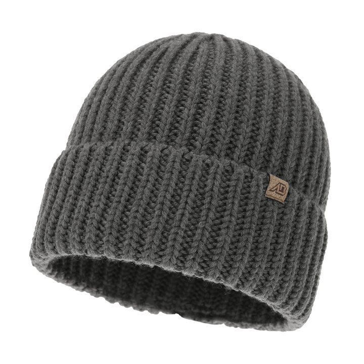 Men's winter hat grey 100% extra fine merino wool Berno