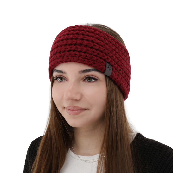 Woman's winter headband burgund Alexis