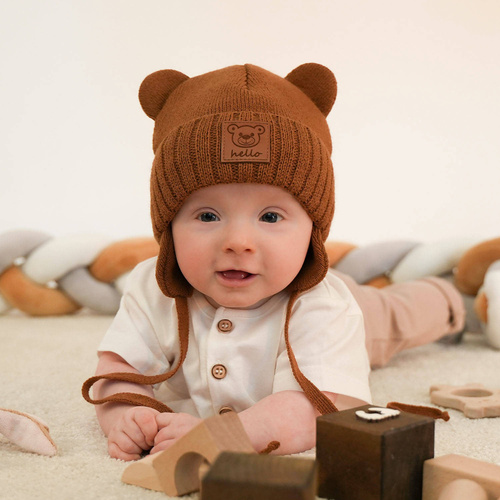 Boy's winter set: hat and scarf black Petit