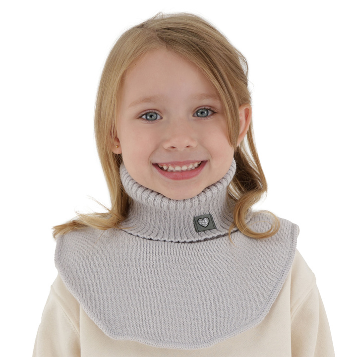 Girl's winter neckwarmer grey Rafa