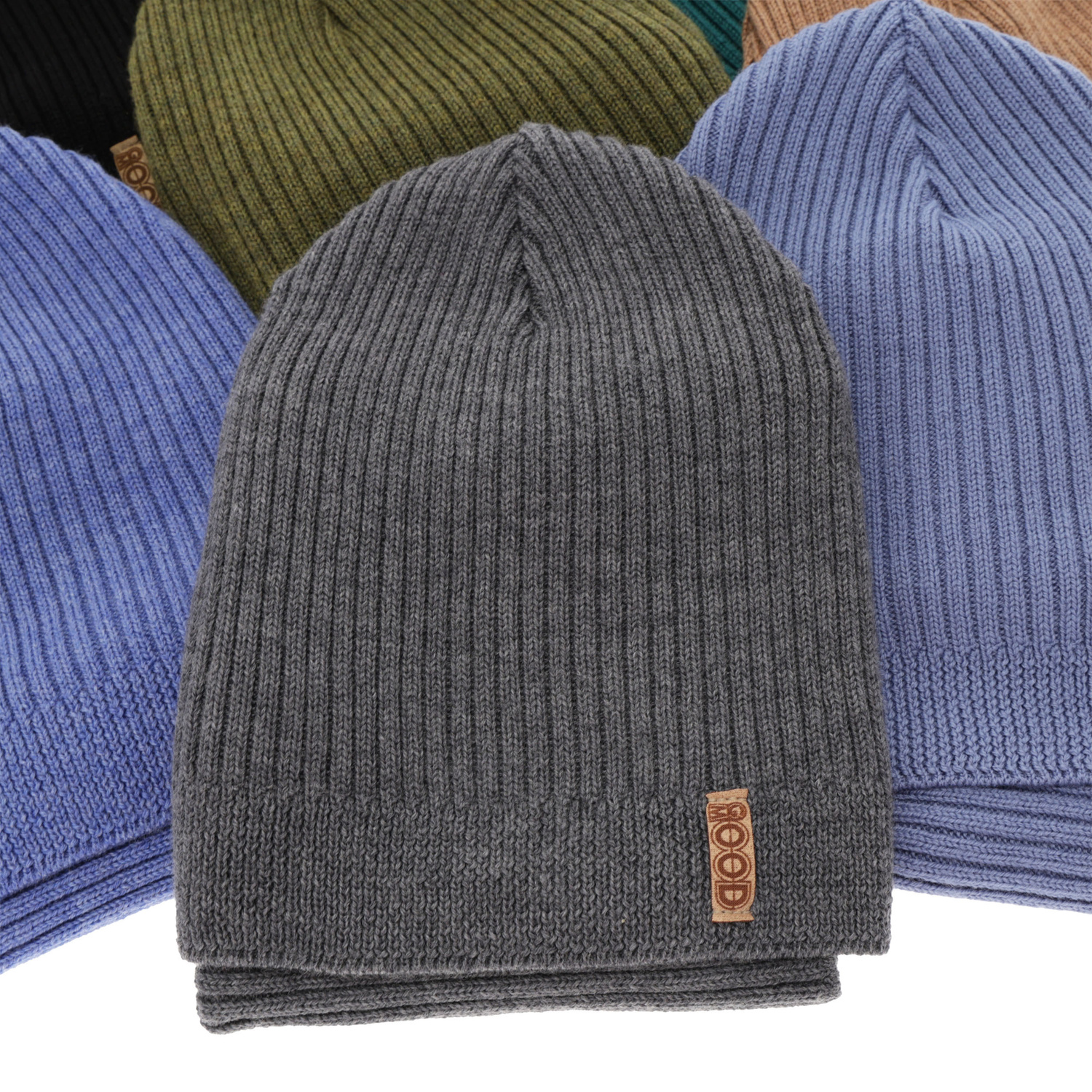 Boy's spring/ autumn set: hat and tube scarf blue 100% extra finemerino wool Chester