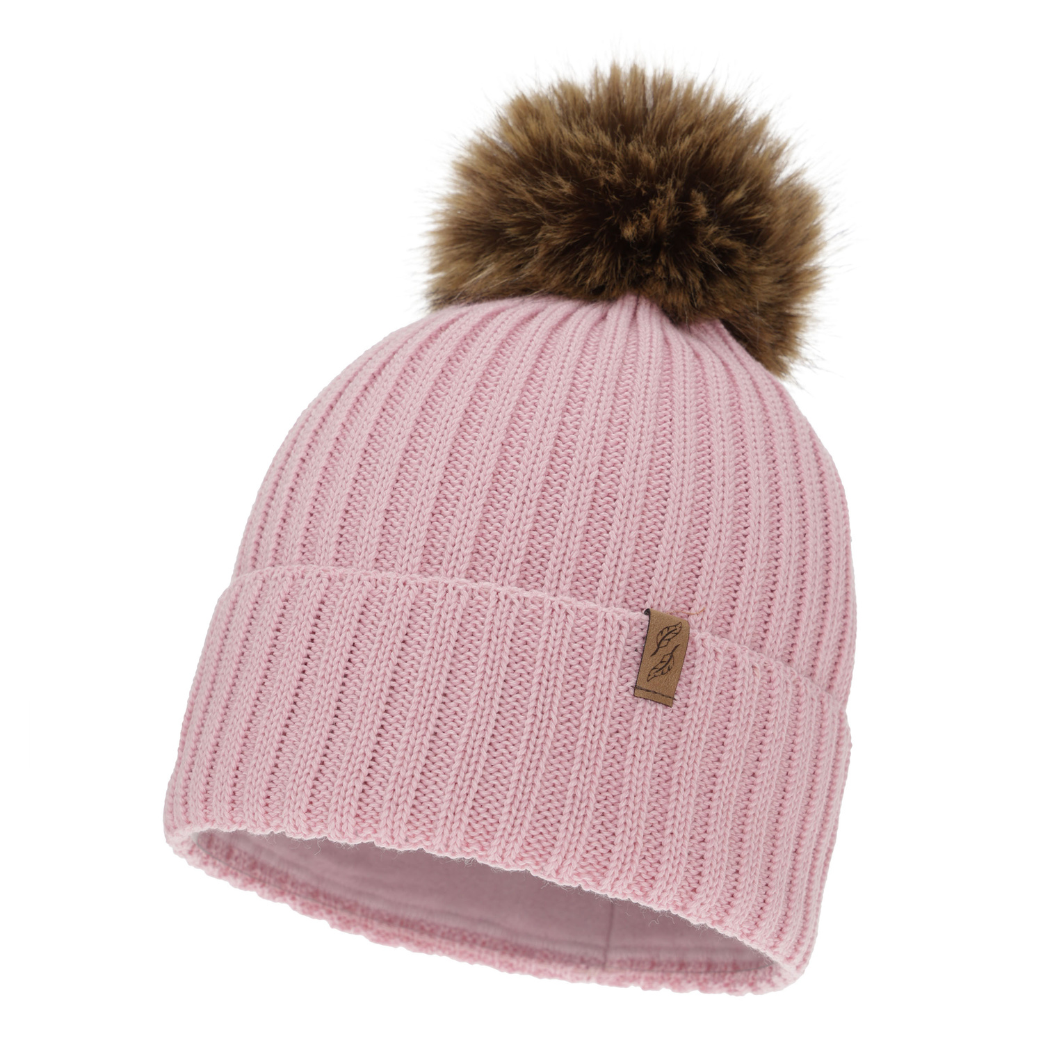 Woman's winter hat, camel, with merino wool, Zamira