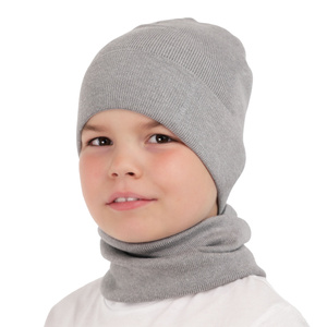 Children's autumn/ spring set: hat and tube scarf camel Timothe