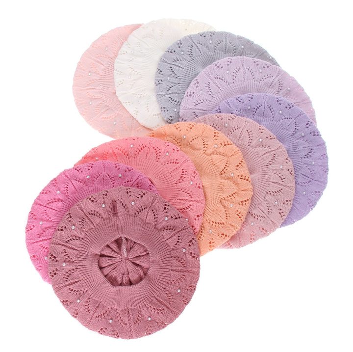 Girl's spring/ autumn beret pink Wioleta
