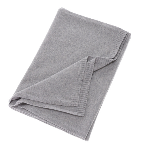 Woman's winter scarf, gray, merino wool with cashmere, Irenia