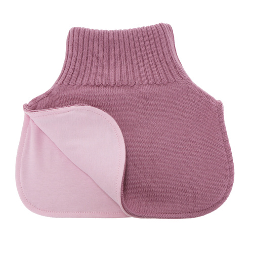 Girl's winter neck warmer, purple, 100% merino wool, Felice