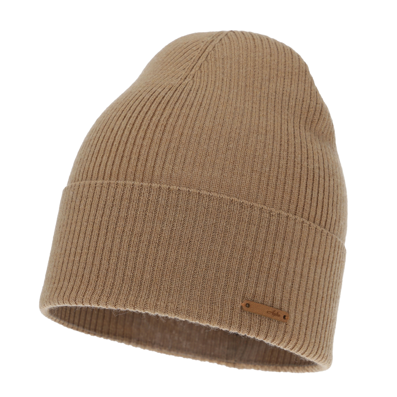 Woman's autumn, winter hat, camel, 100% merino wool, Flerra